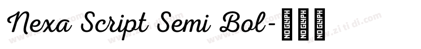 Nexa Script Semi Bol字体转换